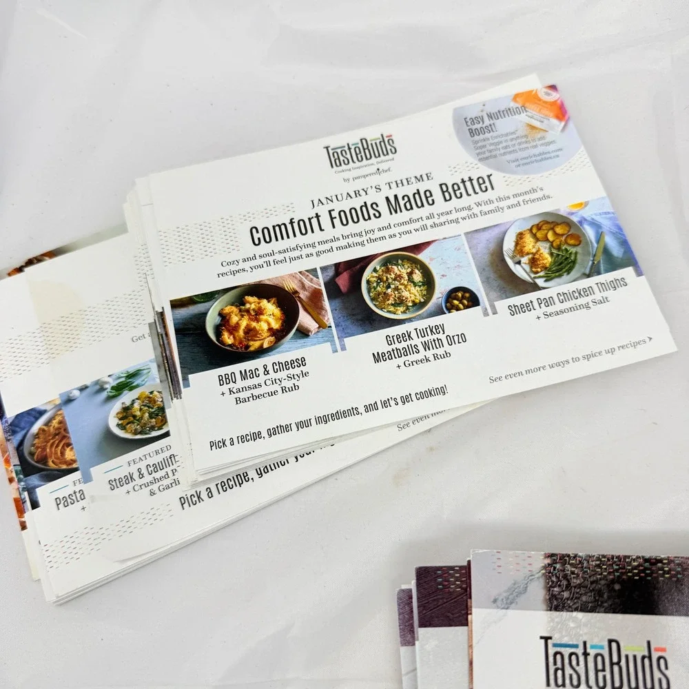 86 Pampered Chef TasteBuds Recipe Cards Lot Half Baked Harvest Joy Bauer Recipes
